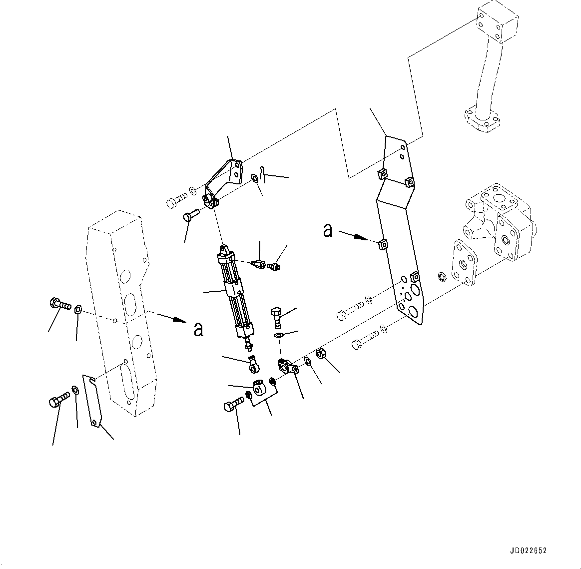 Komatsu parts book diagram for HD465-7E1 S/N 20001-UP (For EU): FRONT AXLE, VALVE (4/4) (#20001-)