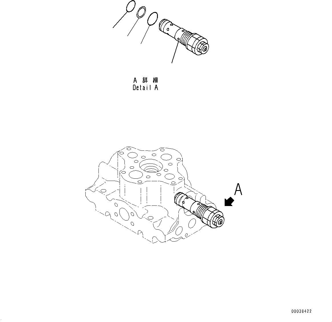 Komatsu parts book diagram for HD465-7E1 S/N 20001-UP (For EU): HYDRAULIC TANK, HOIST VALVE (2/2) (#20001-)