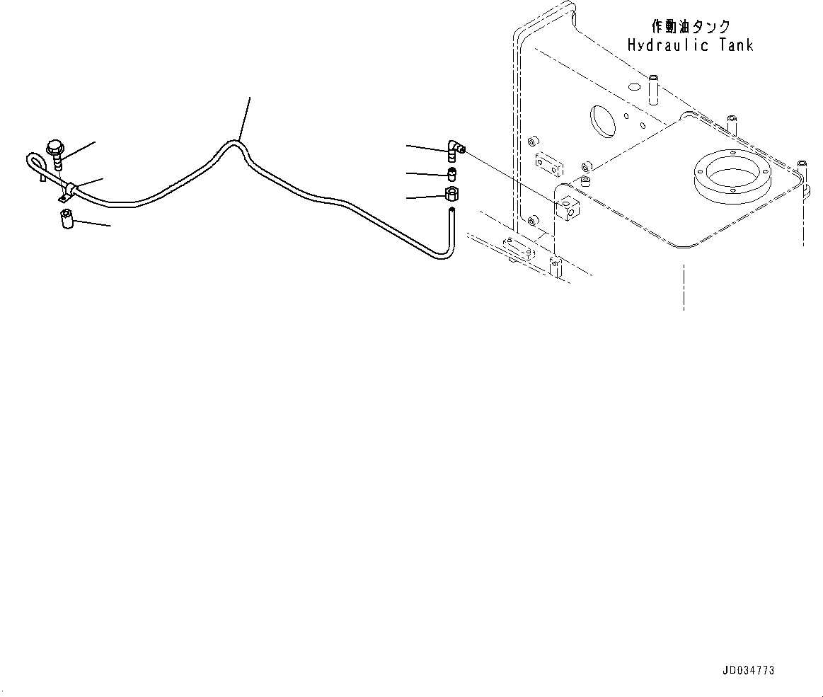 Komatsu parts book diagram for HD465-7E1 S/N 20001-UP (For EU): HYDRAULIC TANK, BREATHER PIPING (#20001-)