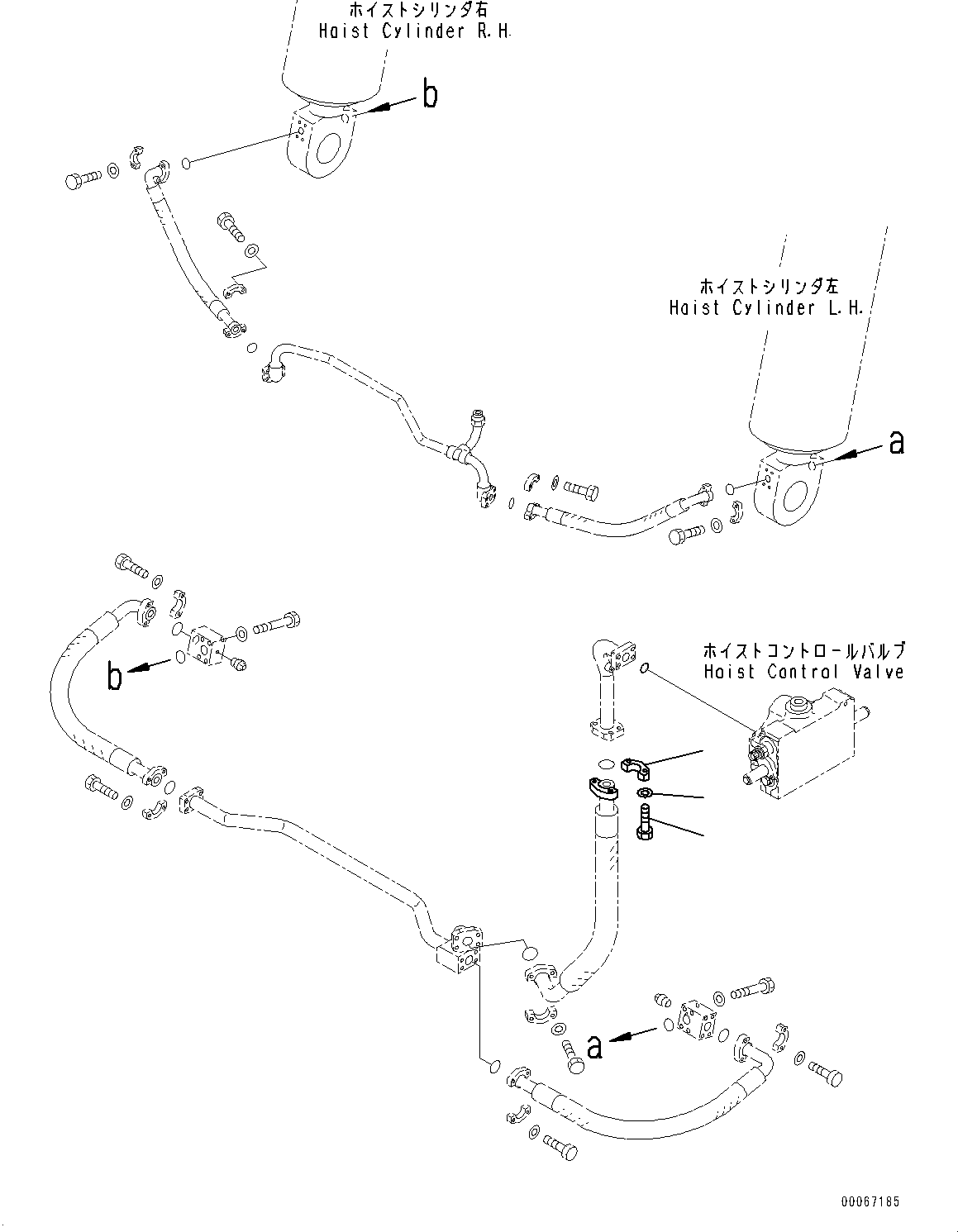 Komatsu parts book diagram for HD465-7E1 S/N 20001-UP (For EU): HYDRAULIC TANK, RELATED PARTS (5/7) (#20001-)