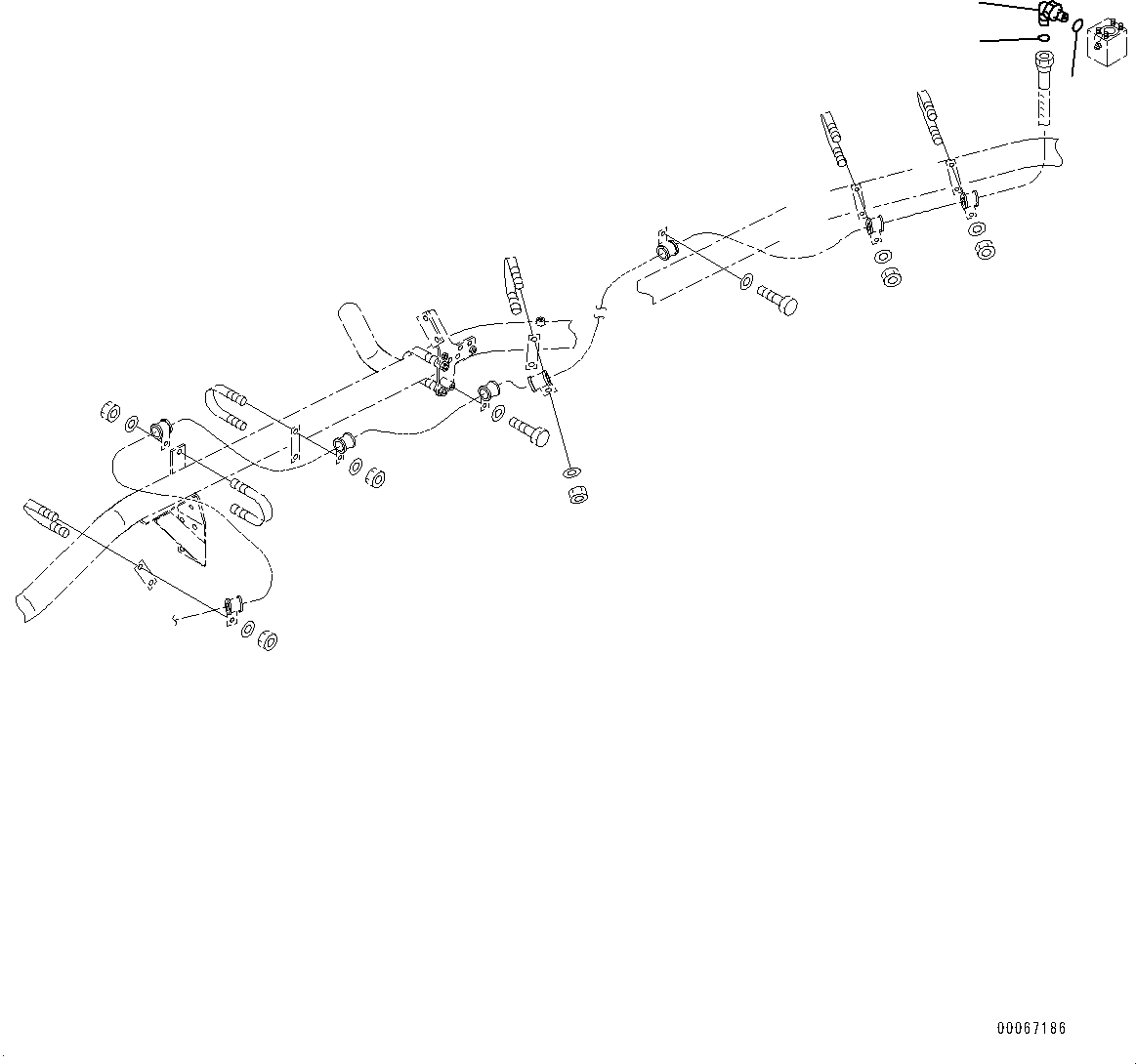 Komatsu parts book diagram for HD465-7E1 S/N 20001-UP (For EU): HYDRAULIC TANK, RELATED PARTS (7/8) (#20001-)