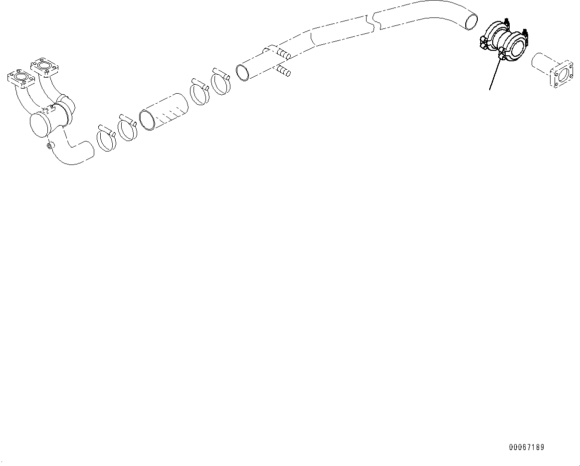 Komatsu parts book diagram for HD465-7E1 S/N 20001-UP (For EU): HYDRAULIC TANK, SUCTION PIPING (#20001-)