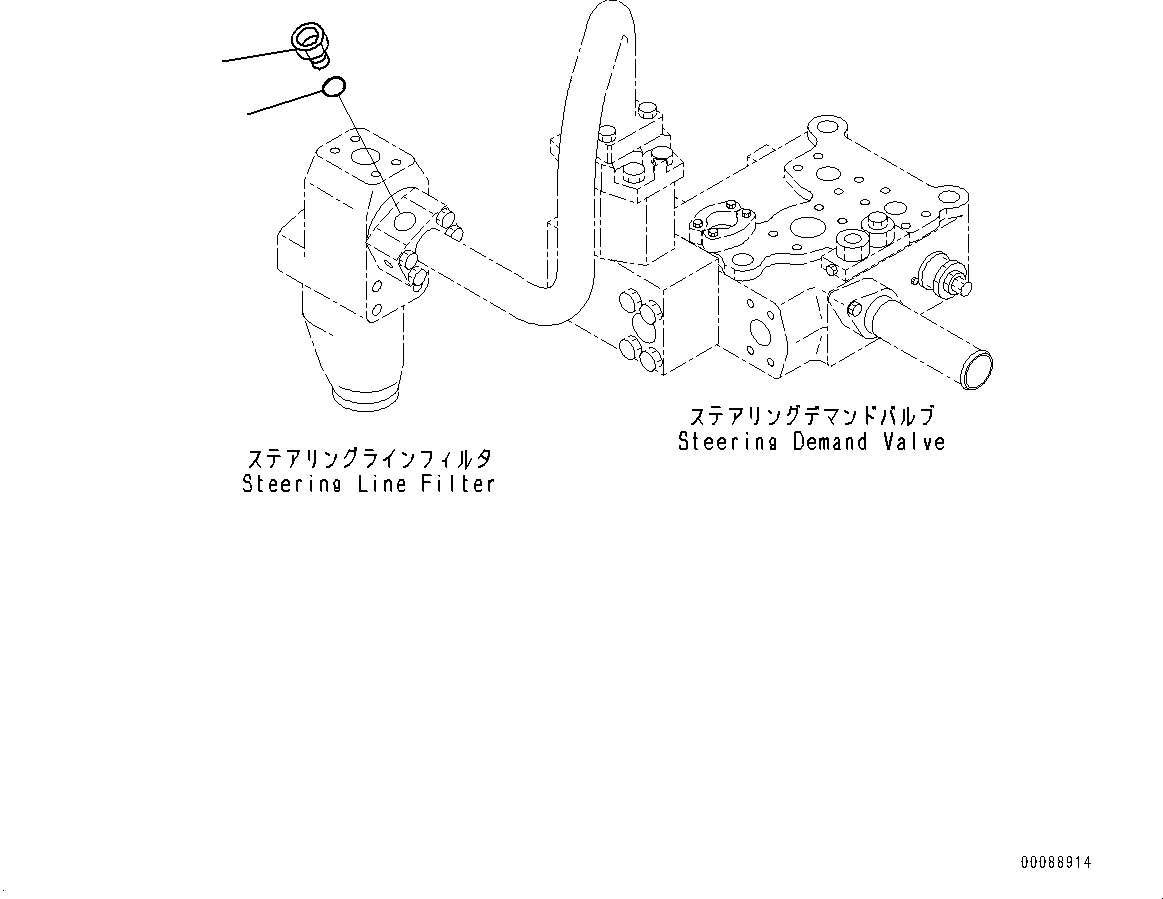 Komatsu parts book diagram for HD465-7E1 S/N 20001-UP (For EU): HYDRAULIC TANK, EMERGENCY SWITCH (#20001-)