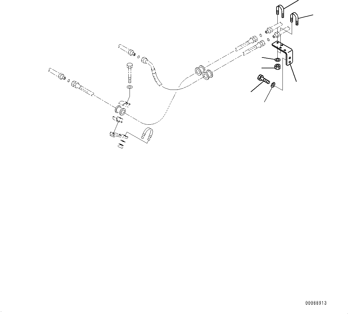 Komatsu parts book diagram for HD465-7E1 S/N 20001-UP (For EU): HYDRAULIC TANK, MOUNTING (7/10) (#20001-)