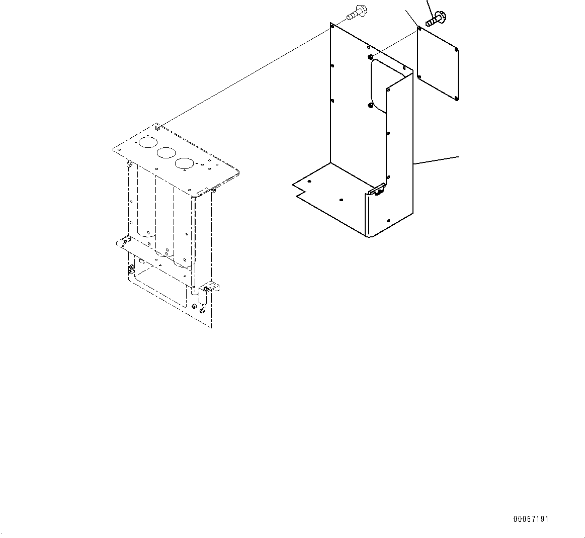 Komatsu parts book diagram for HD465-7E1 S/N 20001-UP (For EU): HYDRAULIC TANK, ACCUMULATOR COVER (#20001-)