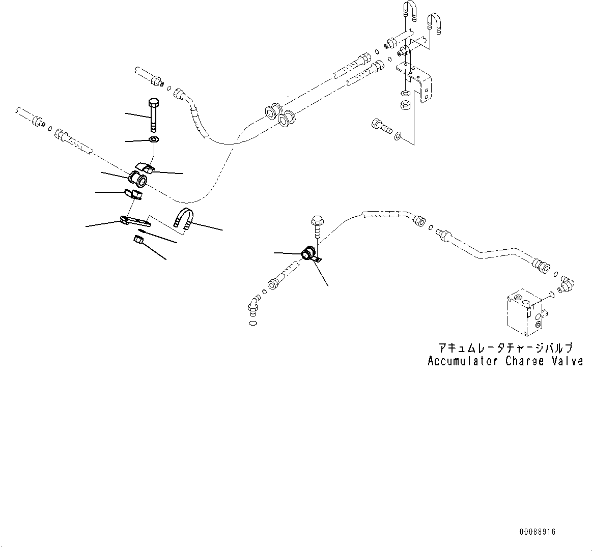 Komatsu parts book diagram for HD465-7E1 S/N 20001-UP (For EU): HYDRAULIC TANK, MOUNTING (10/10) (#20001-)