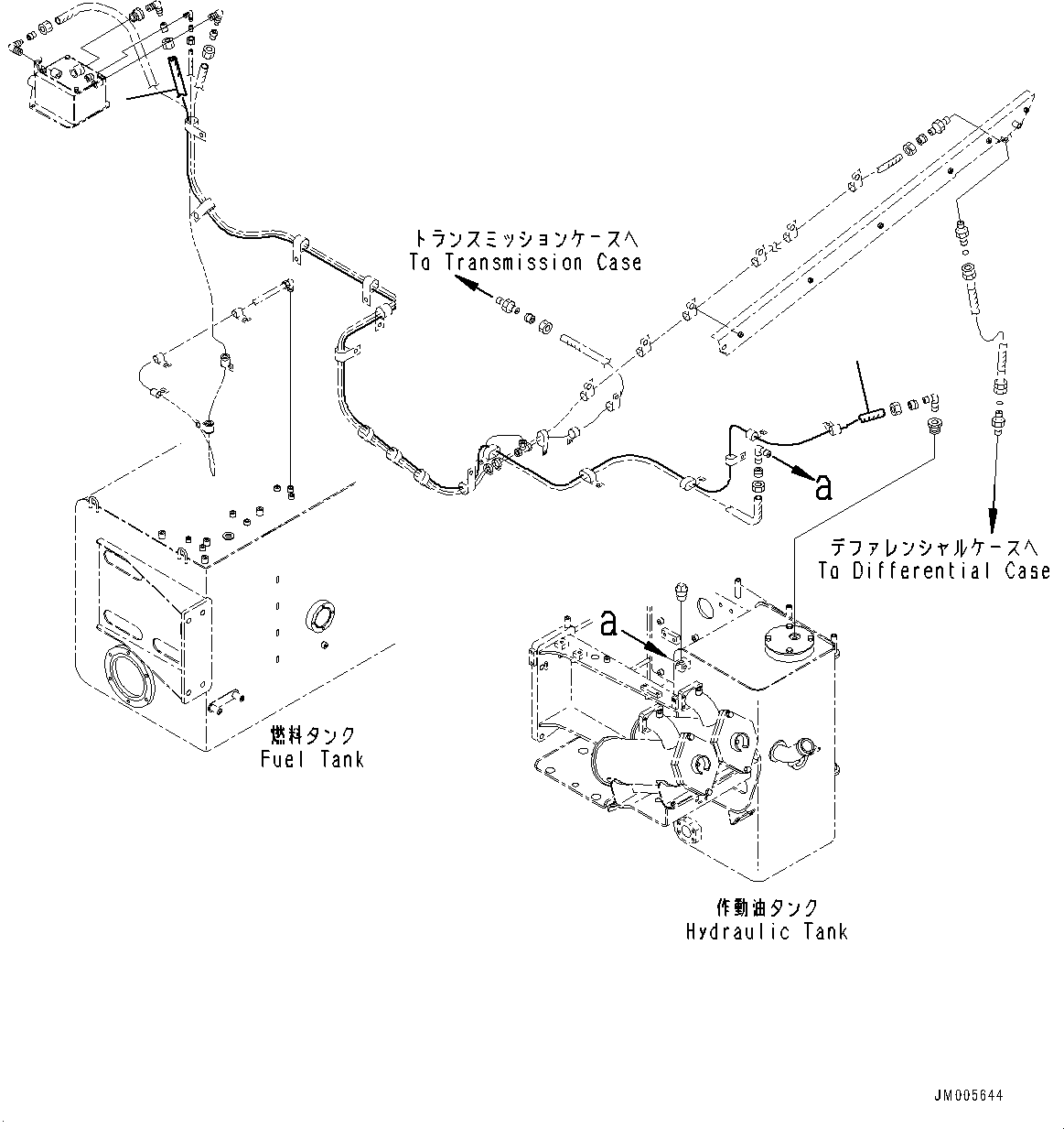 Komatsu parts book diagram for HD465-7E1 S/N 20001-UP (For EU): HYDRAULIC TANK, RELATED PARTS (5/8) (#20001-)