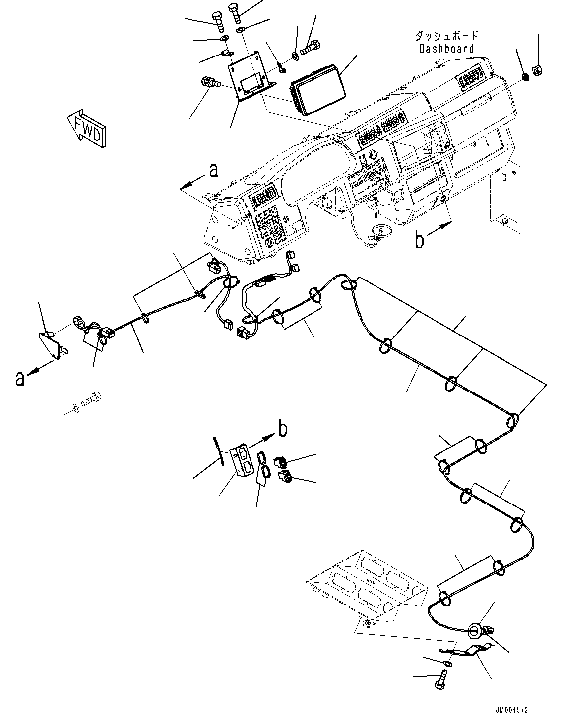 Komatsu parts book diagram for HD465-7E1 S/N 20001-UP (For EU): CAB, REARVIEW MONITOR (#20001-)
