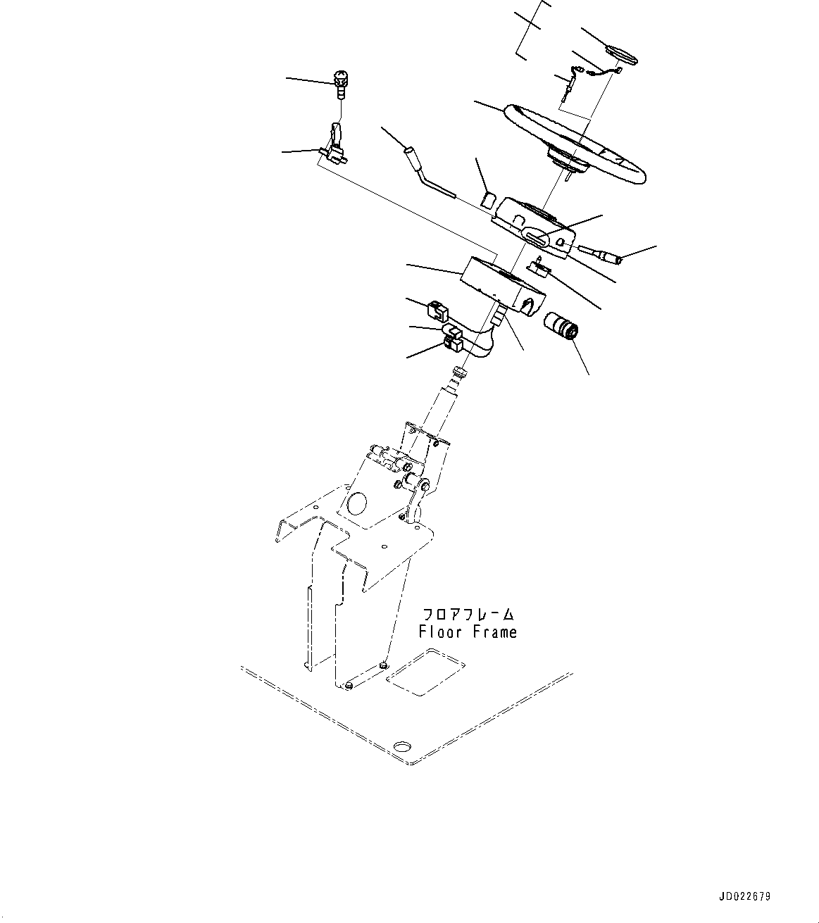 Komatsu parts book diagram for HD465-7E1 S/N 20001-UP (For EU): CAB, COLUMN SWITCH (#20001-)