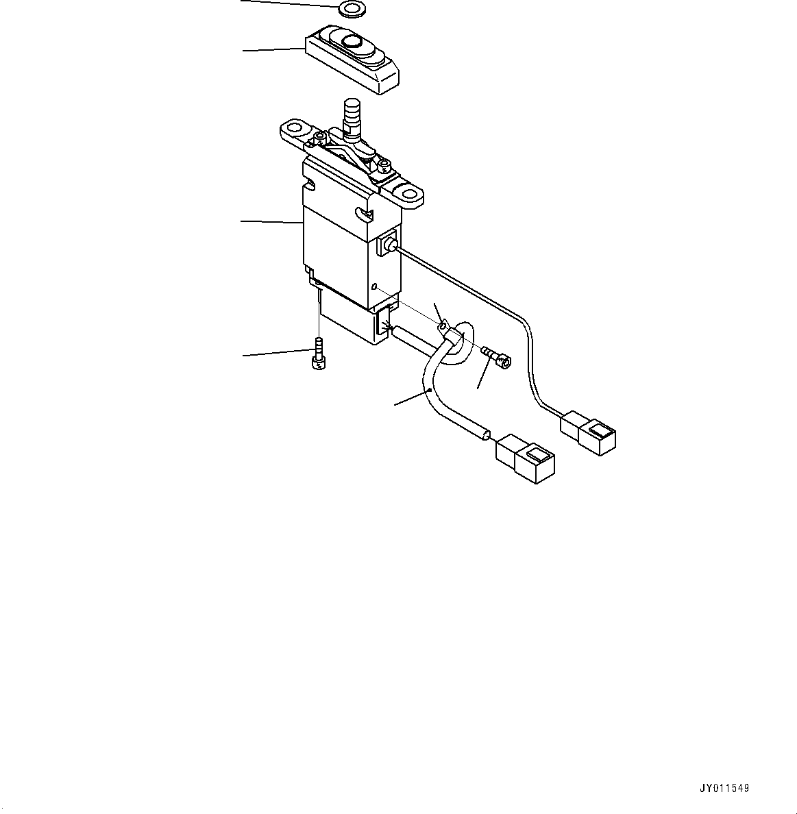 Komatsu parts book diagram for HD465-7E1 S/N 20001-UP (For EU): CAB, DUMP LEVER (#20001-)