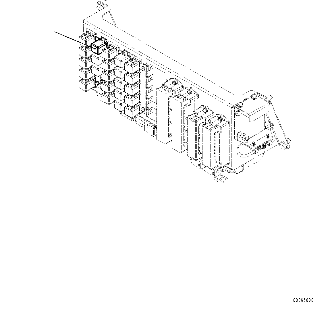 Komatsu parts book diagram for HD465-7E1 S/N 20001-UP (For EU): CAB, FOG LAMP RELAY (#20001-)
