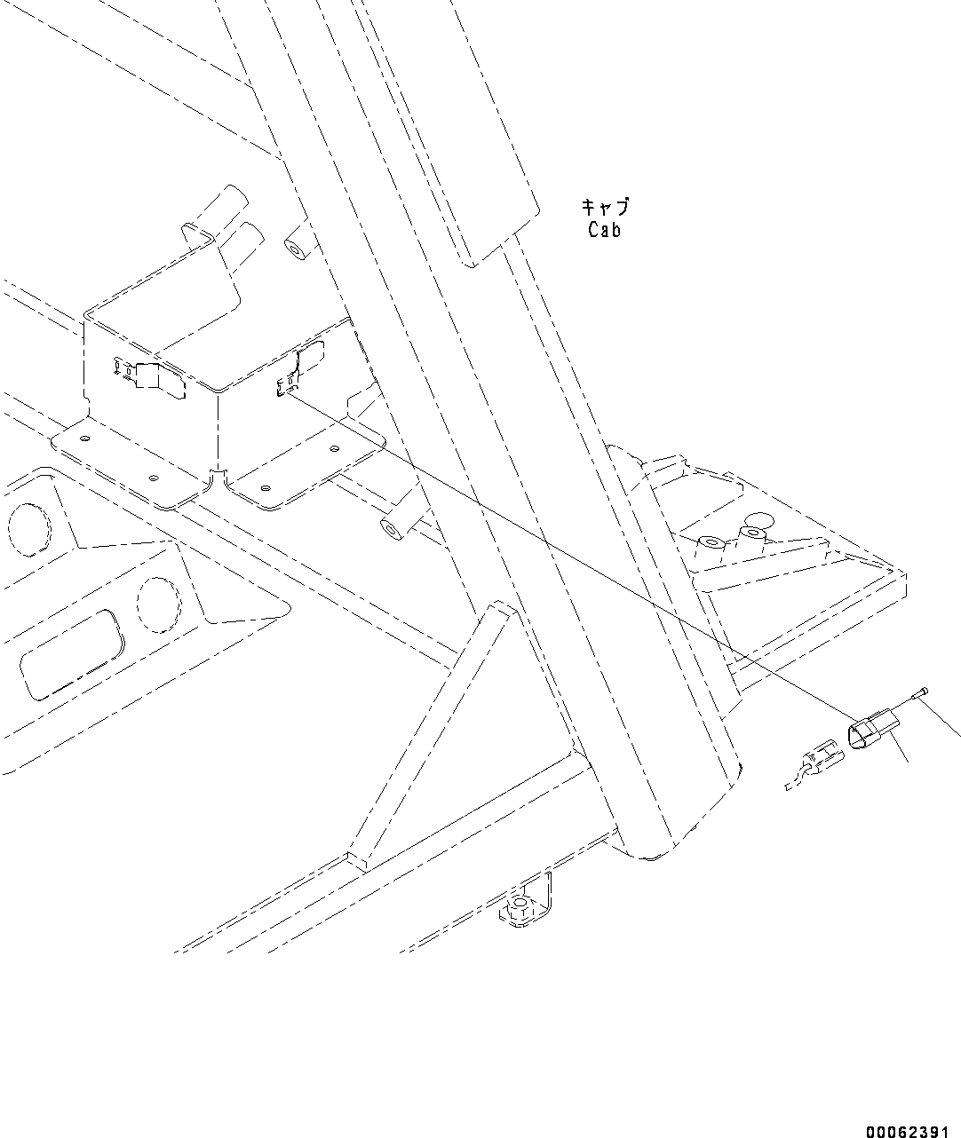 Komatsu parts book diagram for HD465-7E1 S/N 20001-UP (For EU): CAB, WITHOUT PAYLOAD METER ANGLE SENSOR LESS (#20001-)