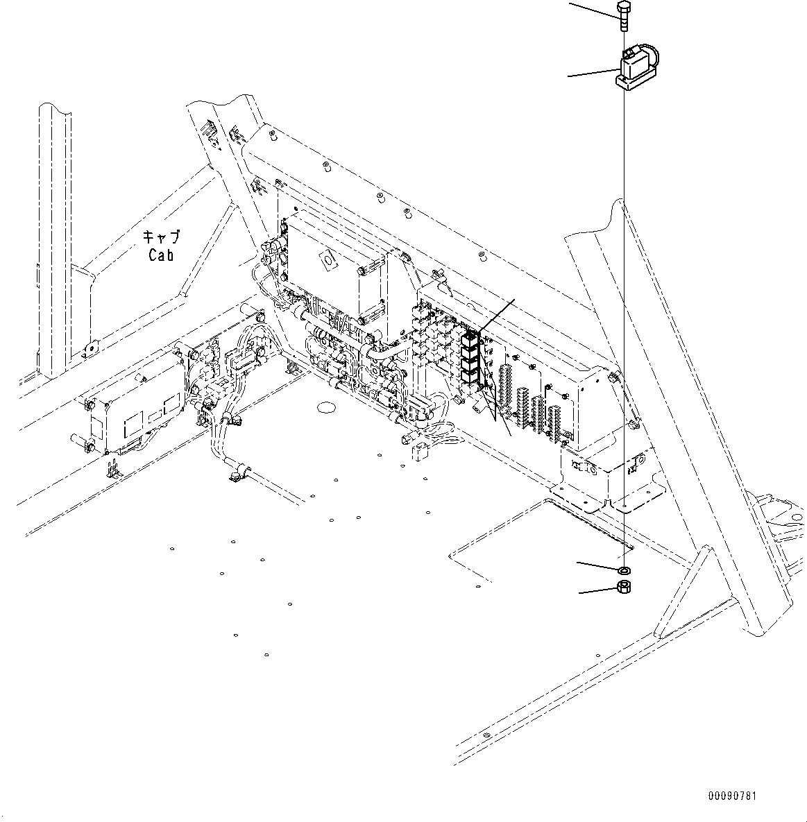 Komatsu parts book diagram for HD465-7E1 S/N 20001-UP (For EU): CAB, PAYLOAD METER (#20001-)