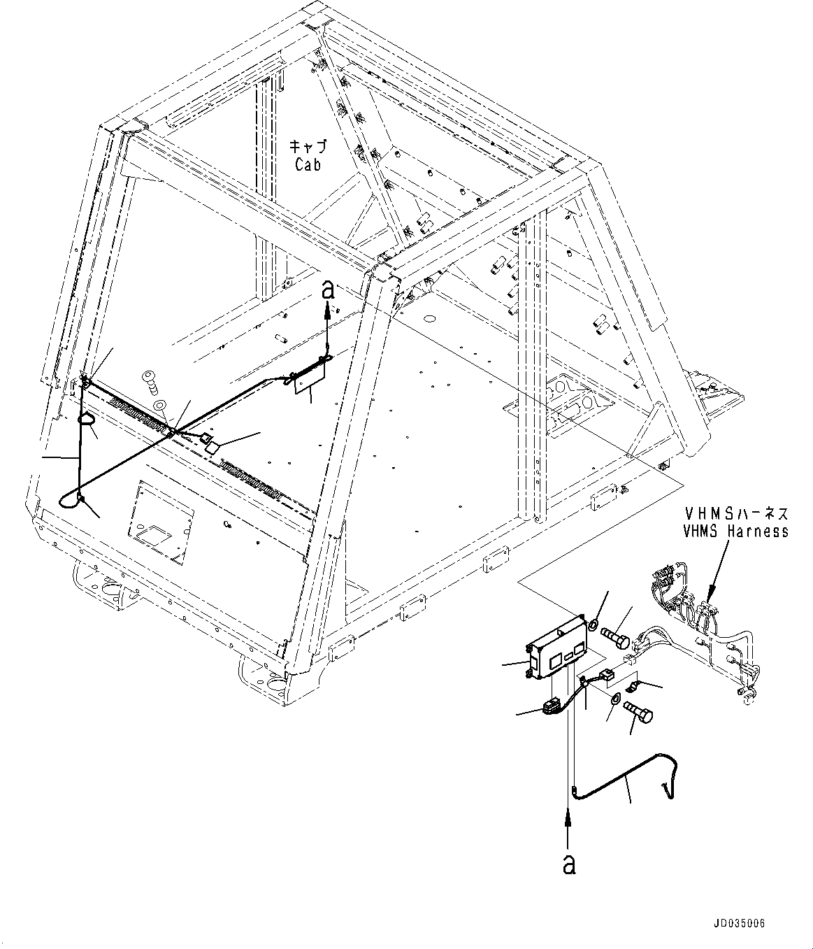 Komatsu parts book diagram for HD465-7E1 S/N 20001-UP (For EU): CAB, ORBCOMM (#20001-)