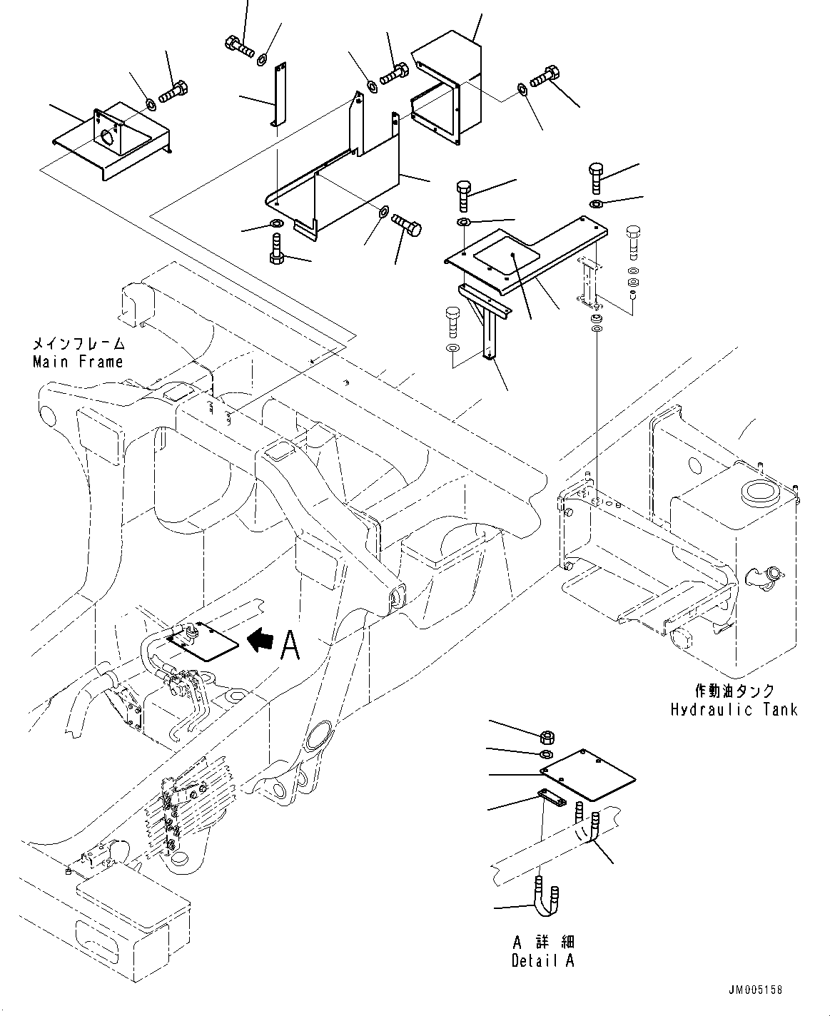 Komatsu parts book diagram for HD465-7E1 S/N 20001-UP (For EU): FIRE PROTECTION (#20001-)
