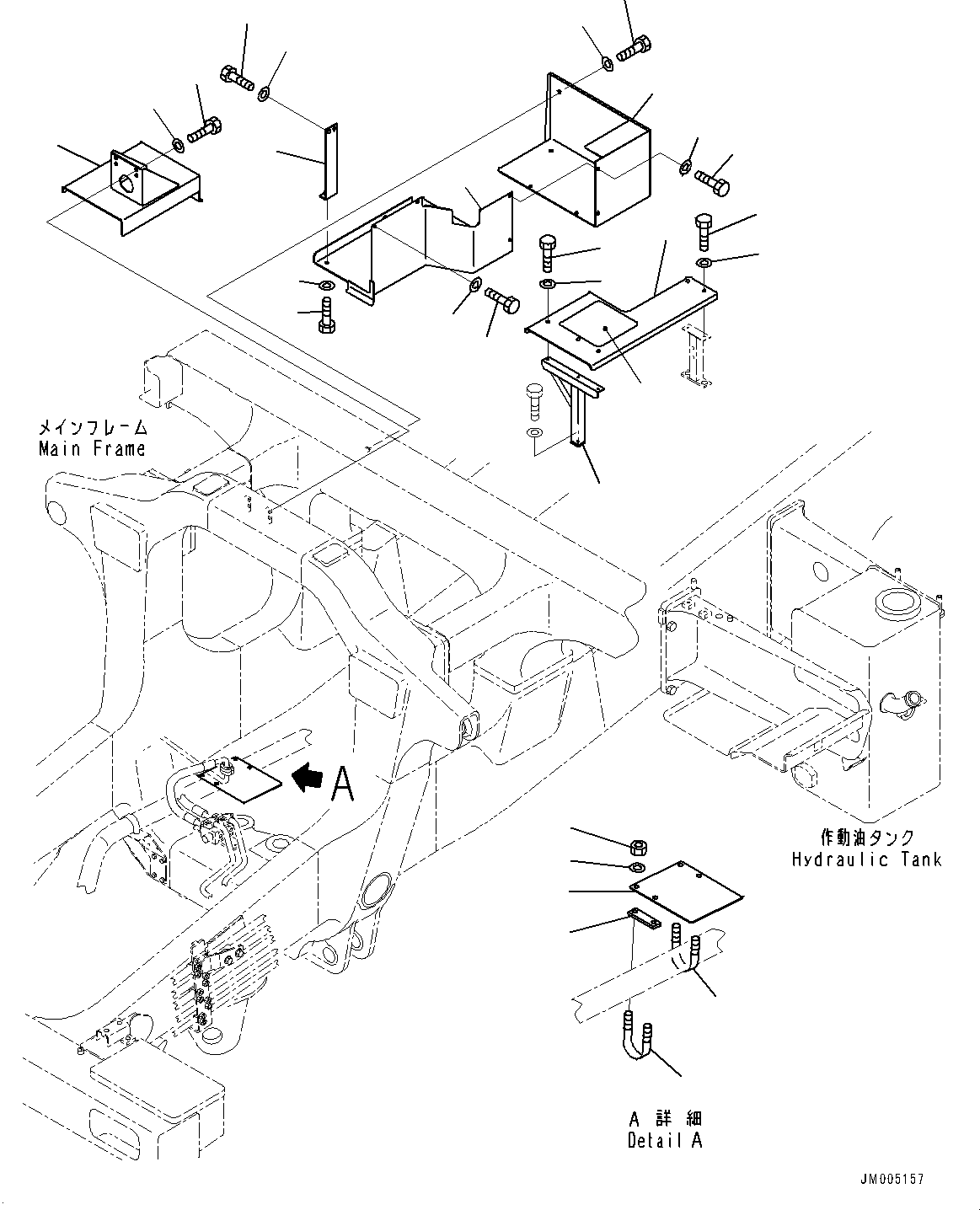 Komatsu parts book diagram for HD465-7E1 S/N 20001-UP (For EU): FIRE PROTECTION (#20001-)