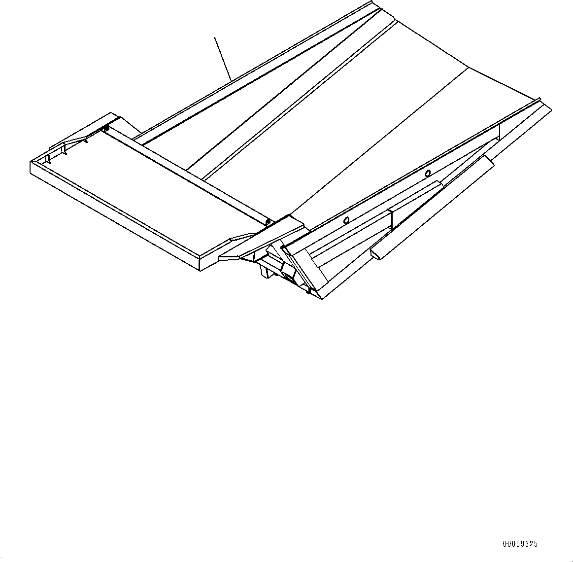 Komatsu parts book diagram for HD465-7E1 S/N 20001-UP (For EU): BODY, DUMP BODY (#20001-)