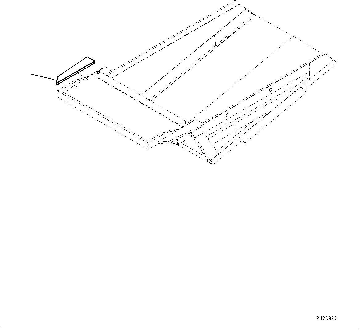 Komatsu parts book diagram for HD465-7E1 S/N 20001-UP (For EU): BODY, PLATFORM GUARD (#20001-)