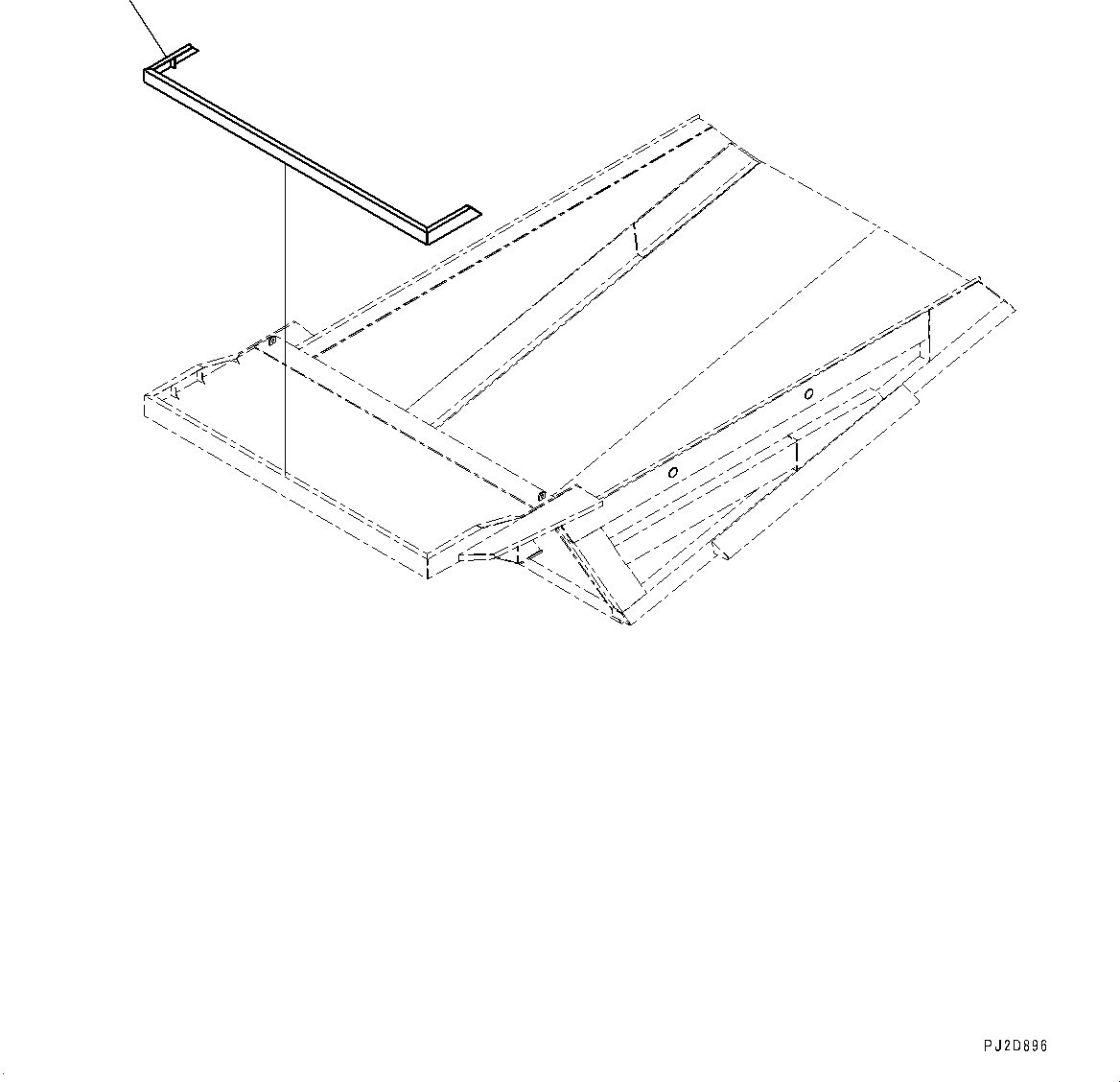 Komatsu parts book diagram for HD465-7E1 S/N 20001-UP (For EU): SPILL GUARD (#20001-)