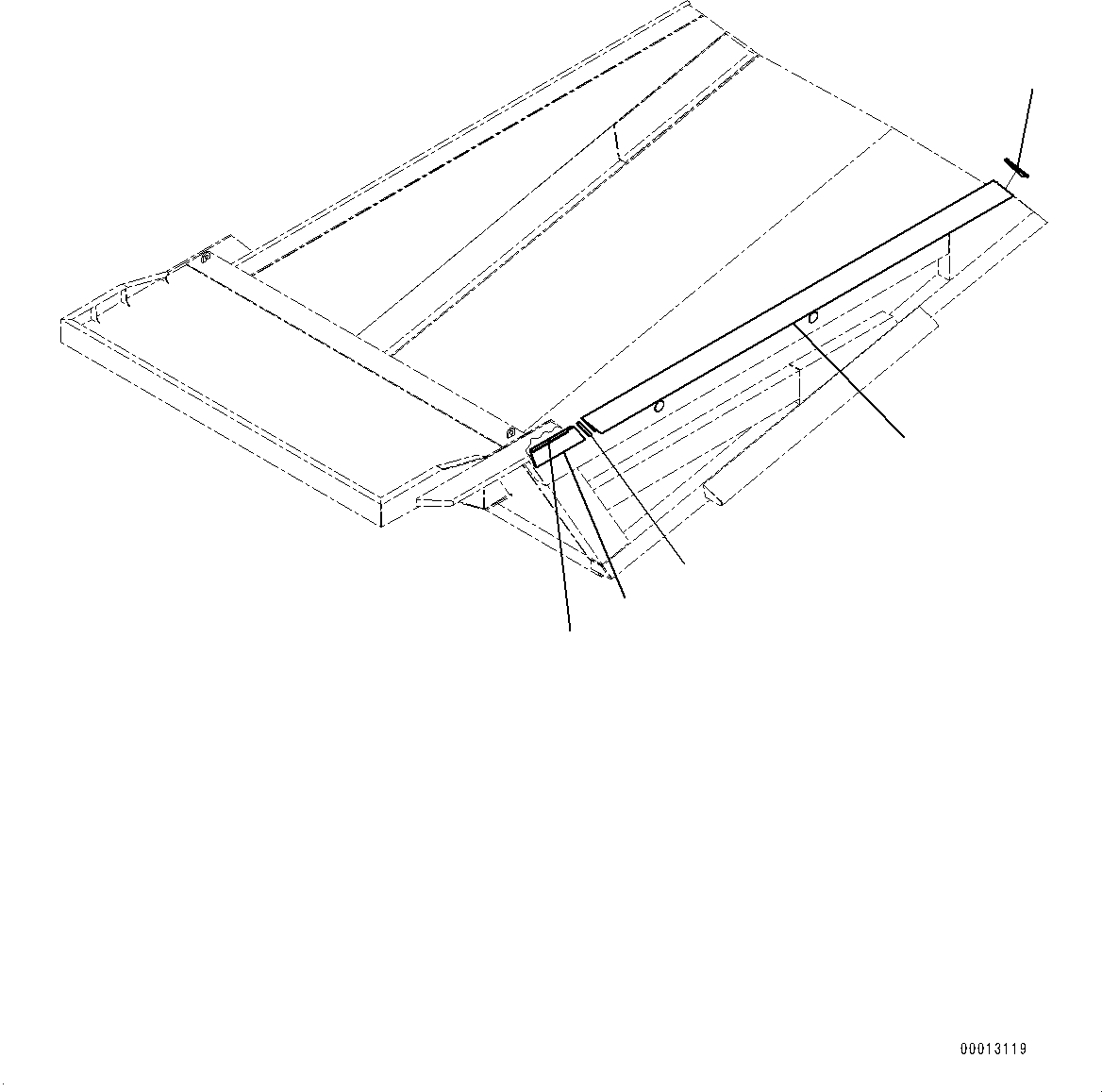Komatsu parts book diagram for HD465-7E1 S/N 20001-UP (For EU): BODY, EXTENSION (#20001-)
