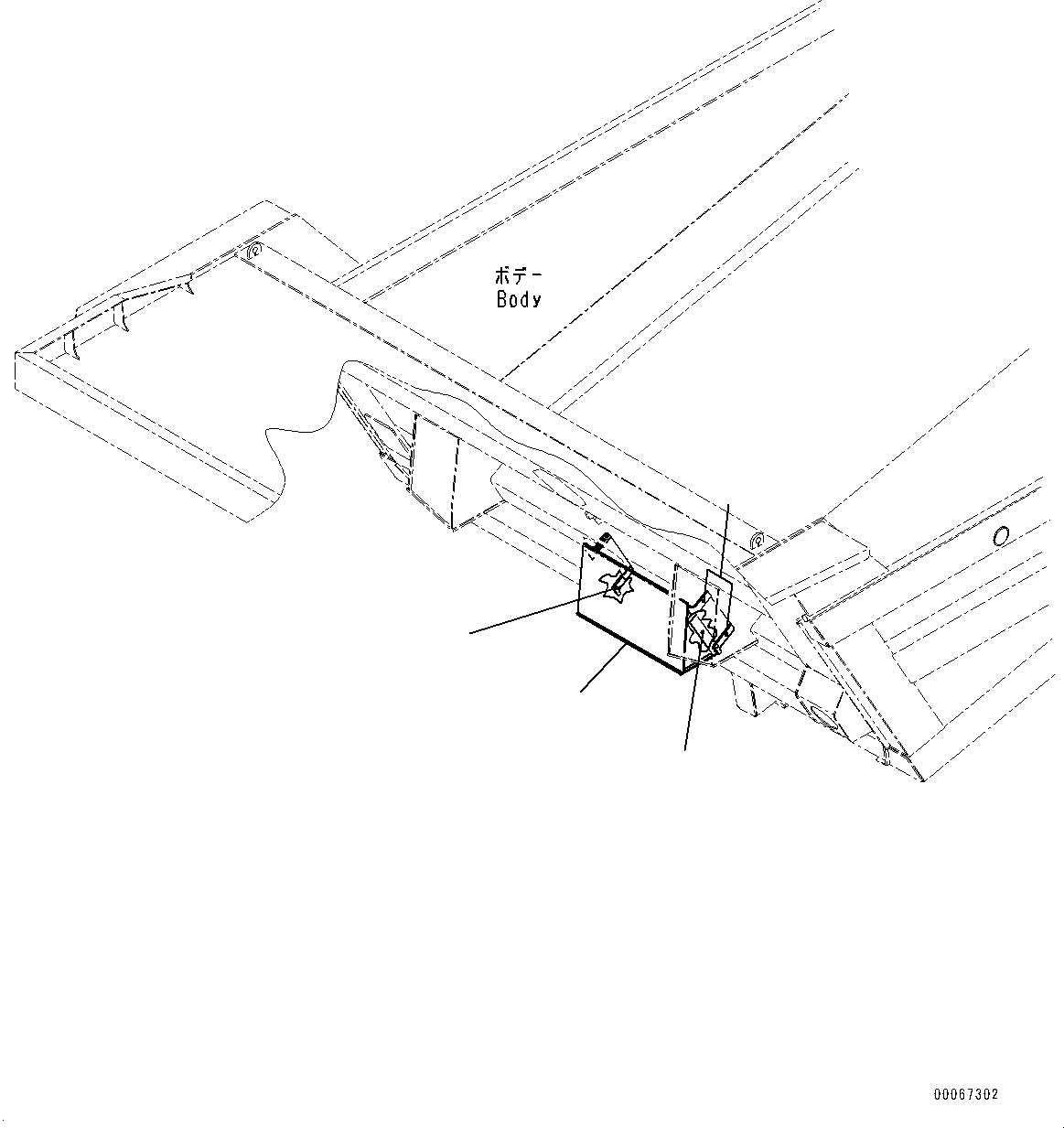 Komatsu parts book diagram for HD465-7E1 S/N 20001-UP (For EU): ENGINE EXHAUST GAS BOX RELATED PARTS (#20001-)