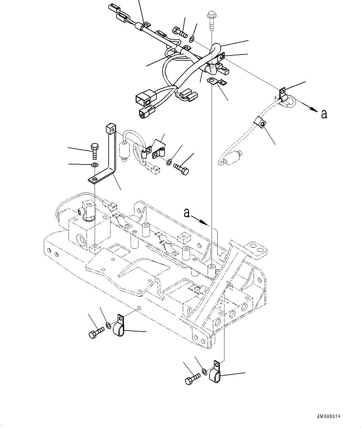 Komatsu parts book diagram for HD465-7E1 S/N 20001-UP (For EU): AUTO SPIN REGULATOR (ASR), WIRING HARNESS (1/2) (#20024-)