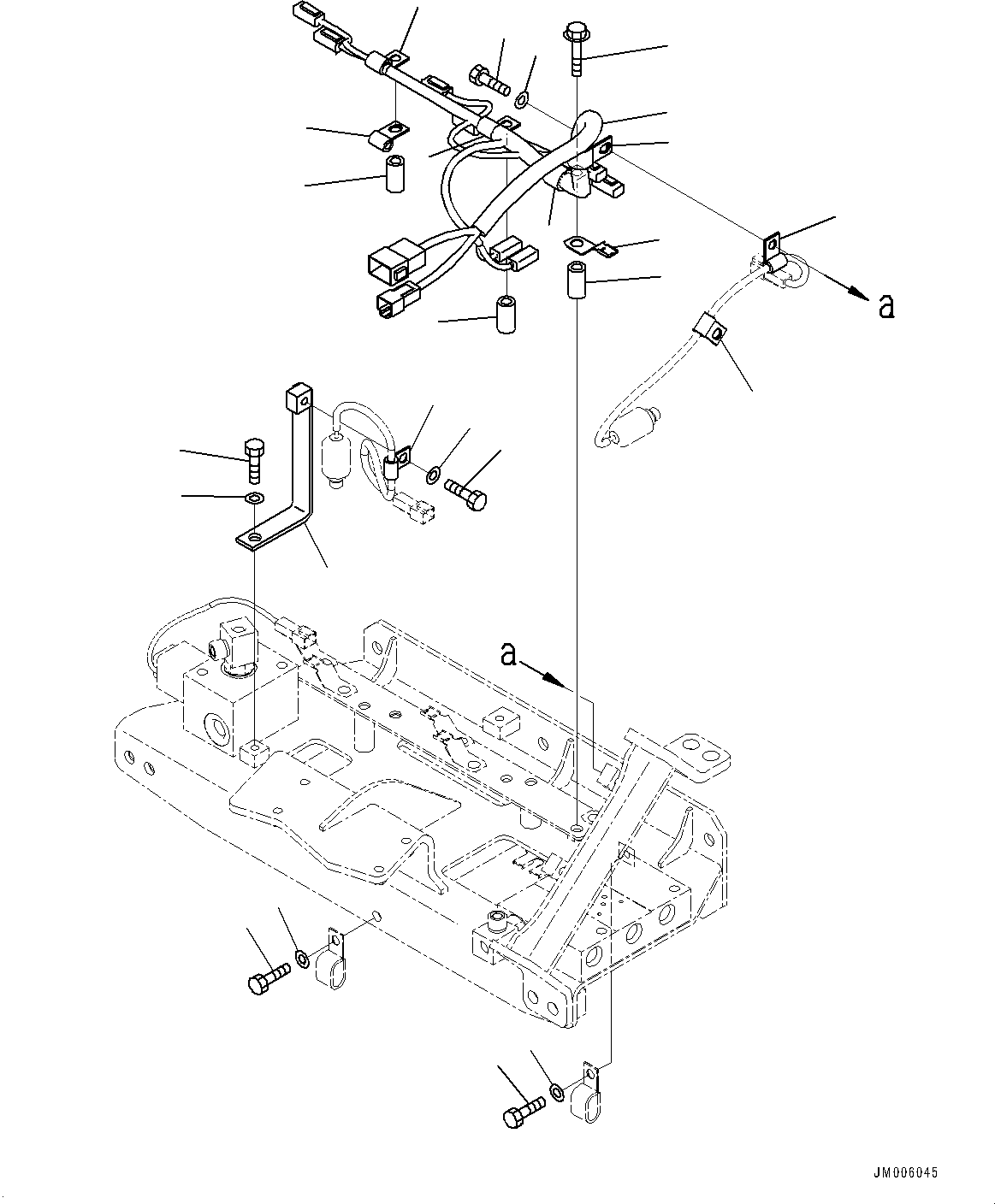 Komatsu parts book diagram for HD465-7E1 S/N 20001-UP (For EU): ANTI-SKID BRAKE SYSTEM (ABS) AND AUTO SPIN REGULATOR (ASR), WIRING HARNESS (1/2) (#20024-)