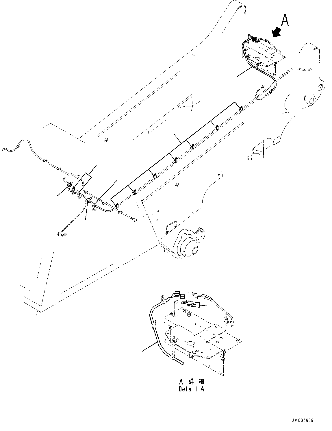 Komatsu parts book diagram for HD465-7E1 S/N 20001-UP (For EU): ANTI-SKID BRAKE SYSTEM (ABS), WIRING HARNESS (1/2) (#20024-)