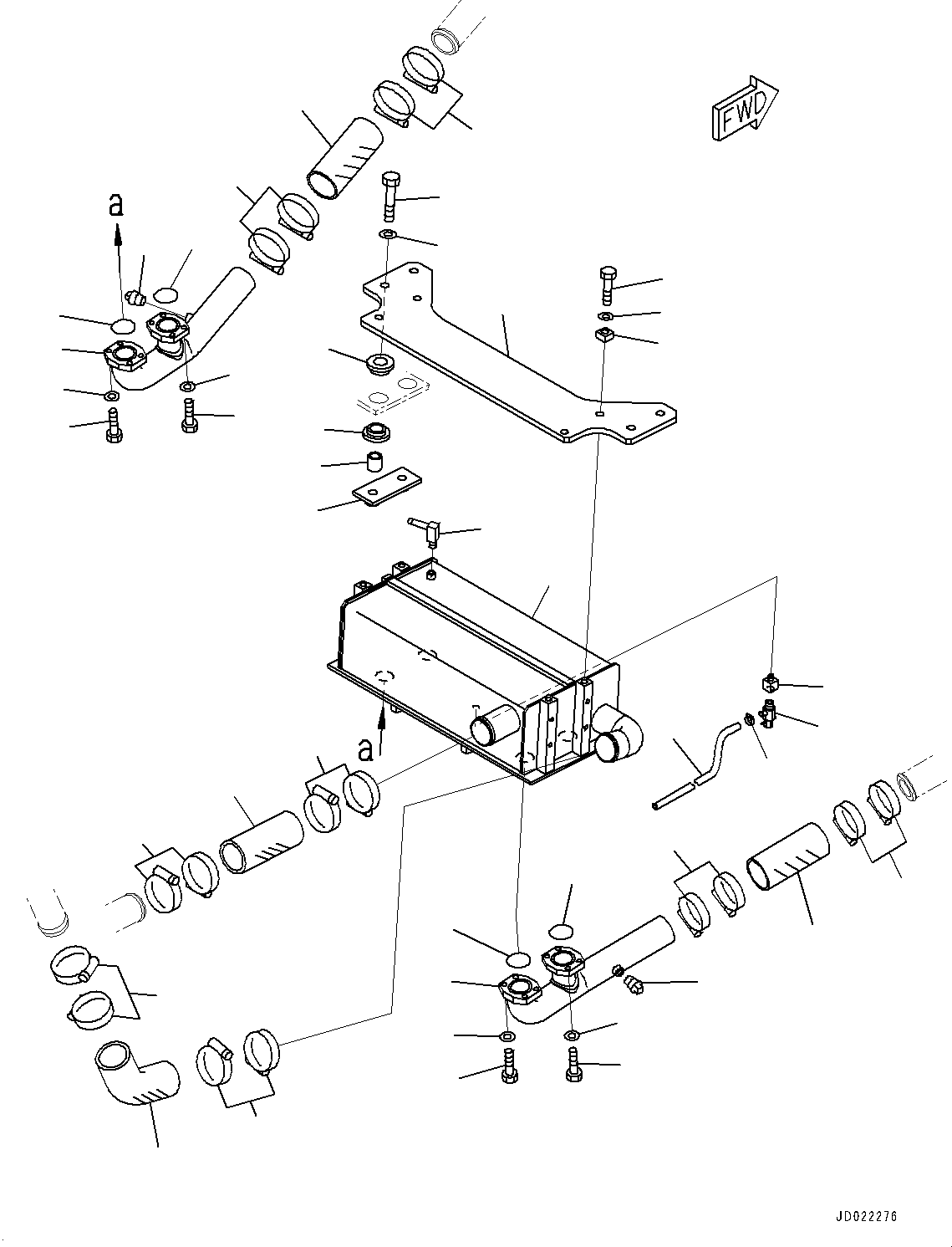 Dump Trucks Komatsu / HD605-7E1 S/N 20001-UP (For EU)(0000984C) / Brake Oil Cooling Piping (#20001-)(C003001 : C0500-005001)