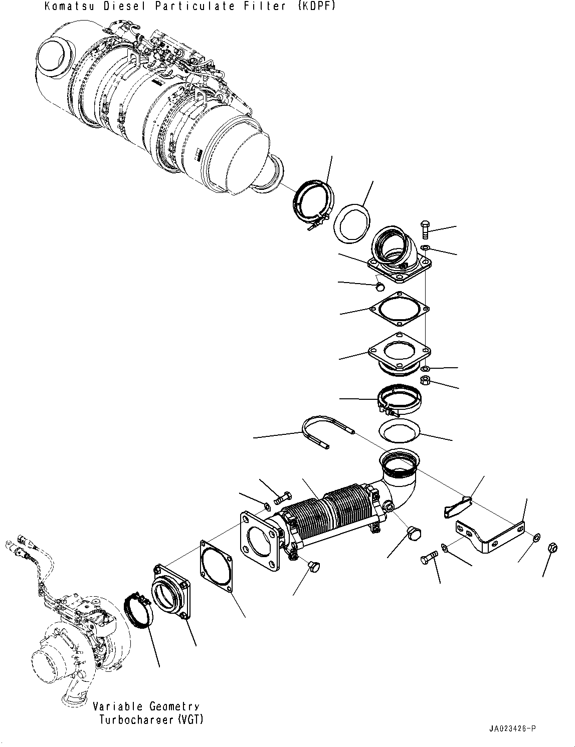 Wheel Loaders Komatsu / WA270-8 S/N 83001-UP(0001010C) / Exhaust Pipe, Related Parts (#83001-83161)(B008001 : B0300-002001)