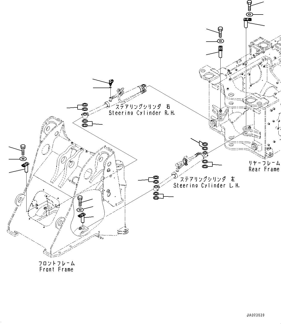 Wheel Loaders Komatsu / WA270-8 S/N 83001-UP(0001010C) / Steering Cylinder, Pin (#83001-)(J009003 : J4140-001003)