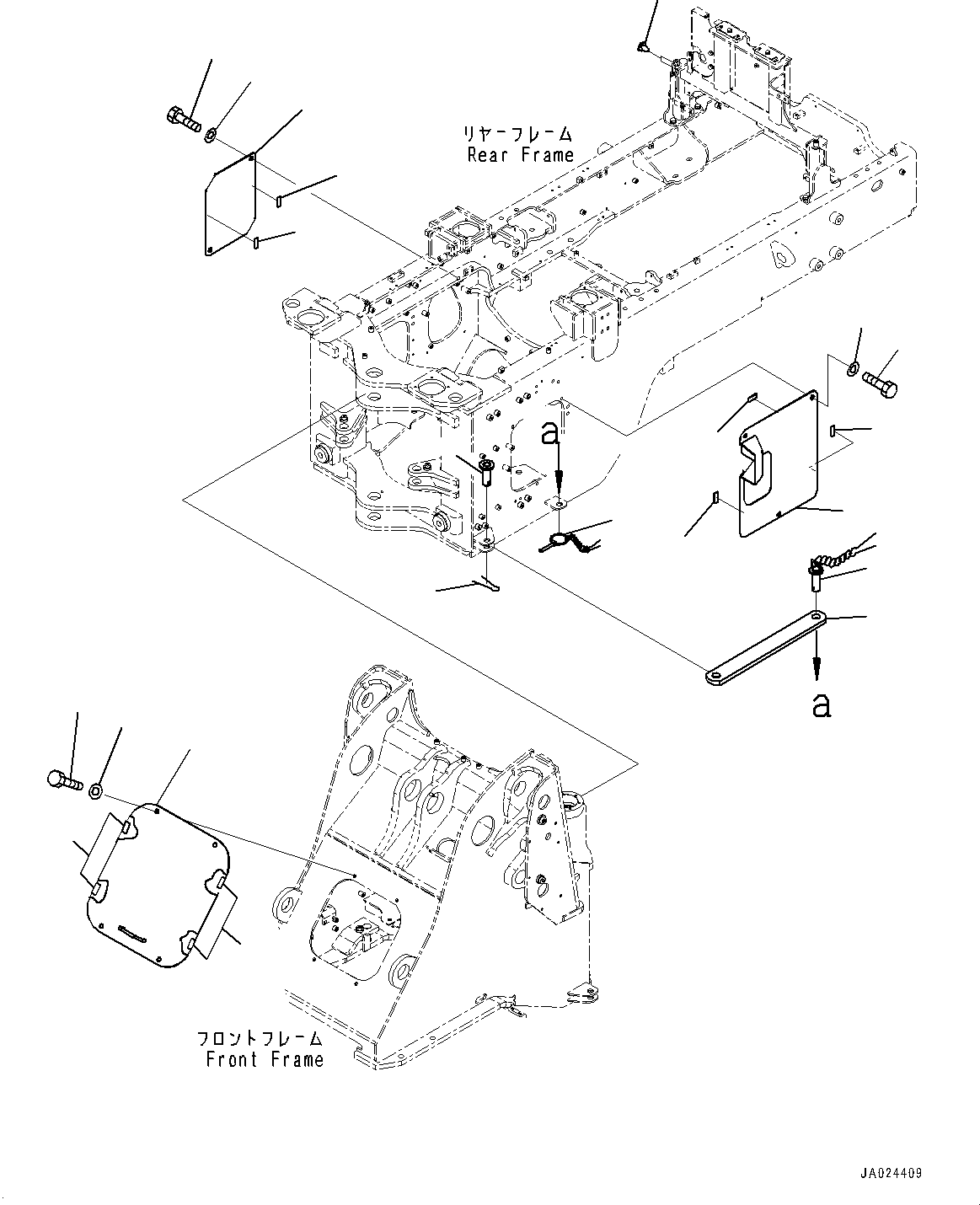 Wheel Loaders Komatsu / WA270-8 S/N 83001-UP(0001010C) / Rear Axle Support (#83001-)(J017001 : J4210-001001)