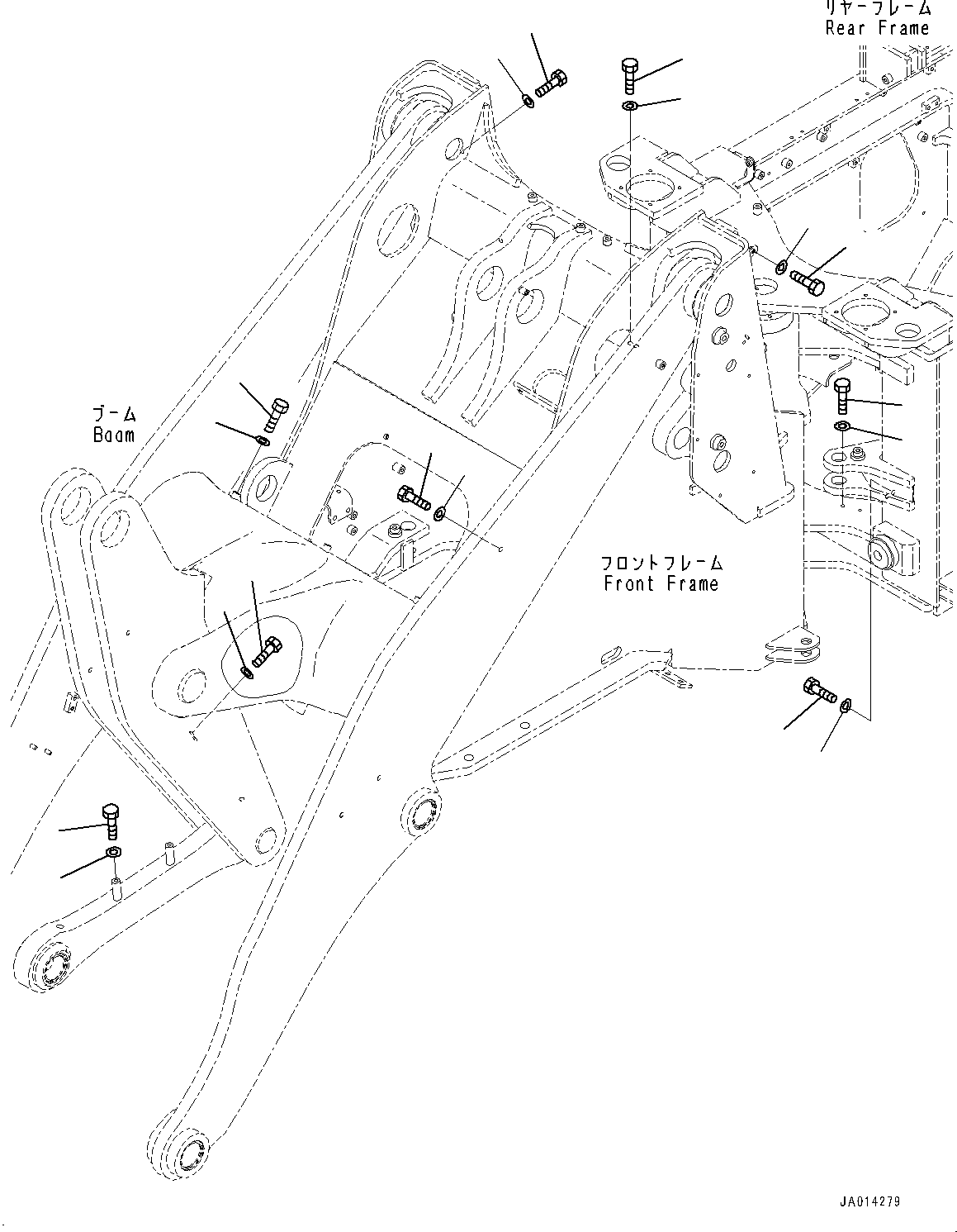 Wheel Loaders Komatsu / WA270-8 S/N 83001-UP(0001010C) / Remote Greasing System, Bolt (#83001-)(J019002 : J4710-002002)
