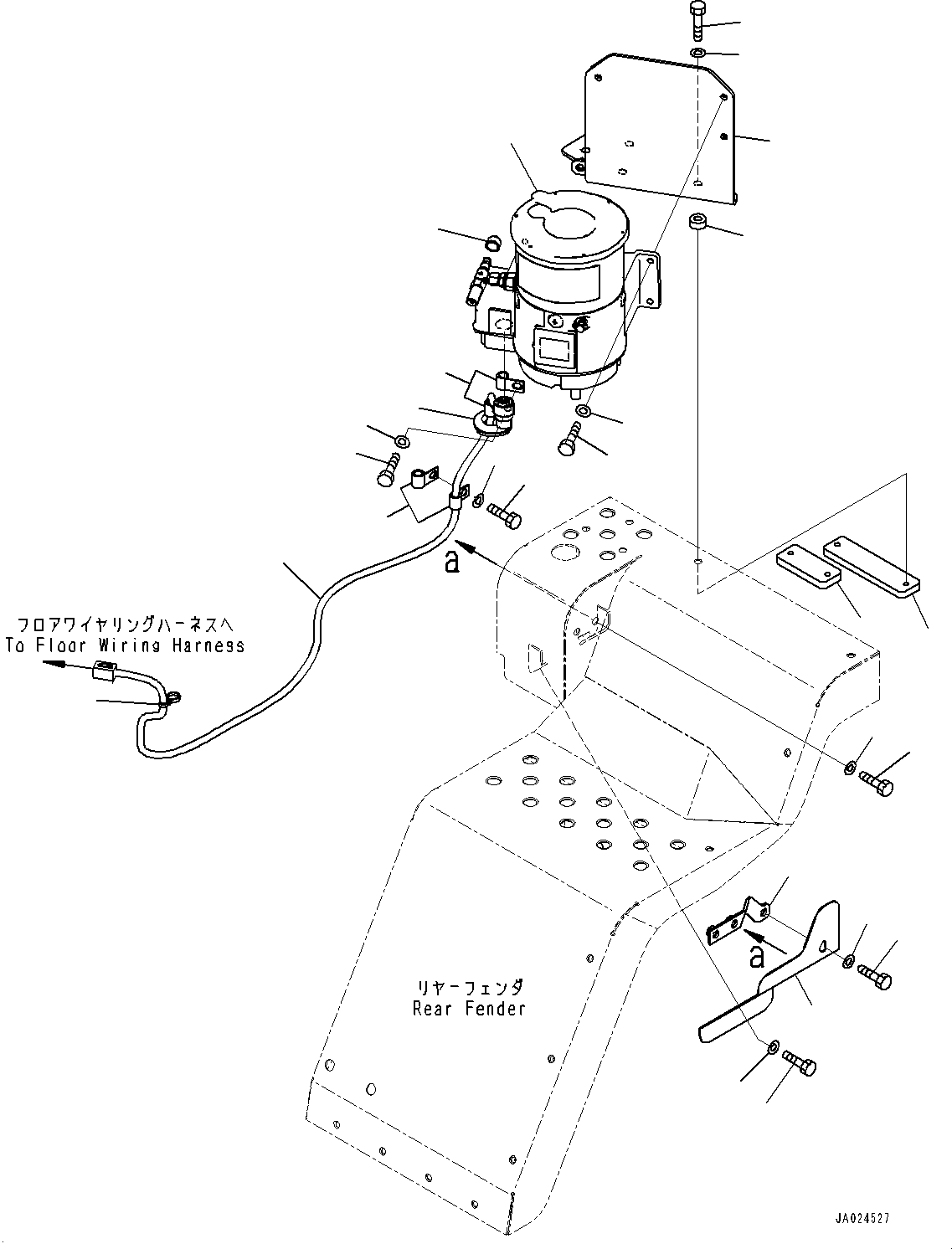 Wheel Loaders Komatsu / WA270-8 S/N 83001-UP(0001010C) / Remote Greasing System, Auto-greasing Pump (#83001-)(J020001 : J4710-003001)