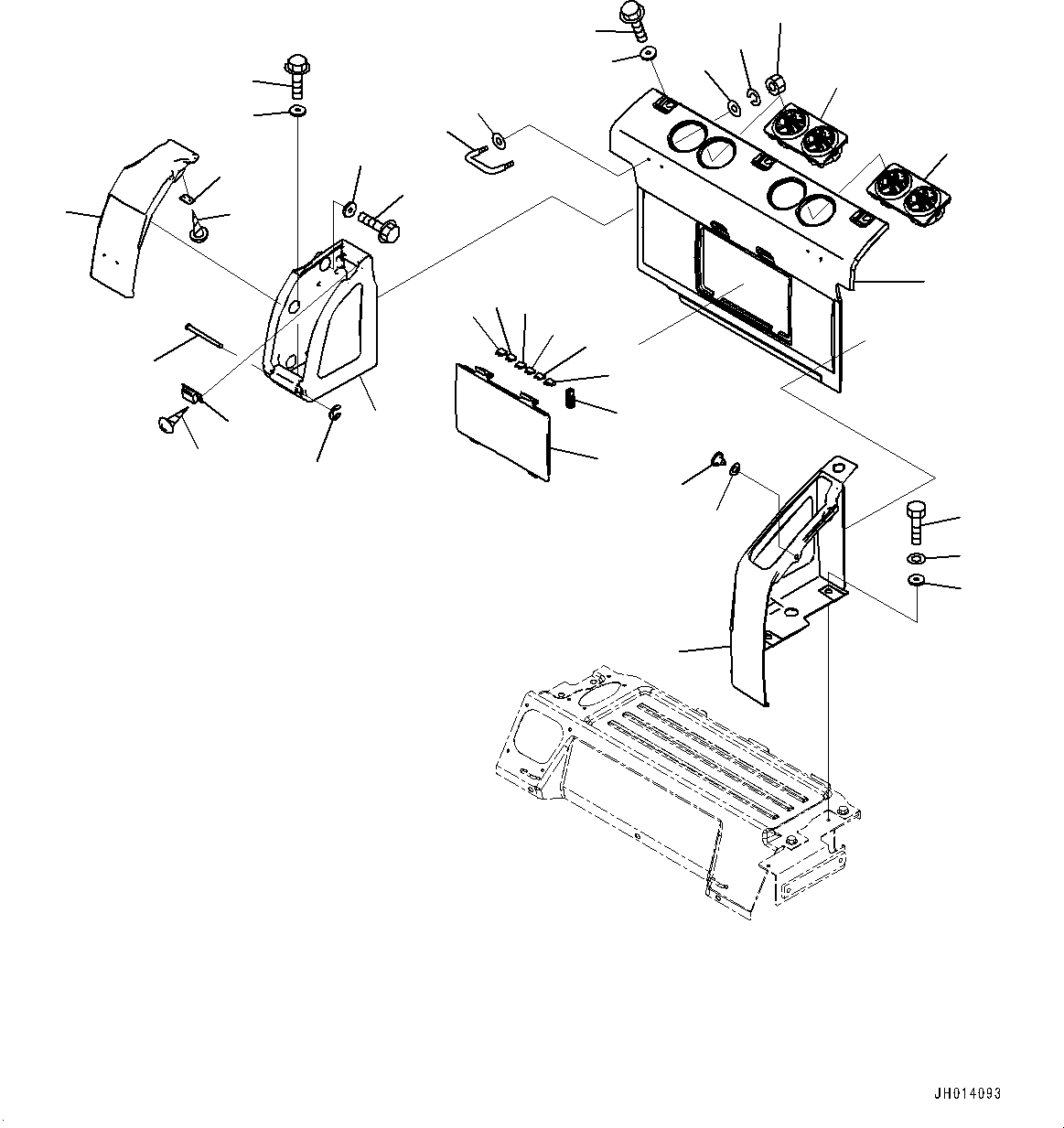 Komatsu parts book diagram for PC170LC-11 S/N 35001-UP: CAB, CAB IN PARTS, CAB MOUNTING (#35001-)
