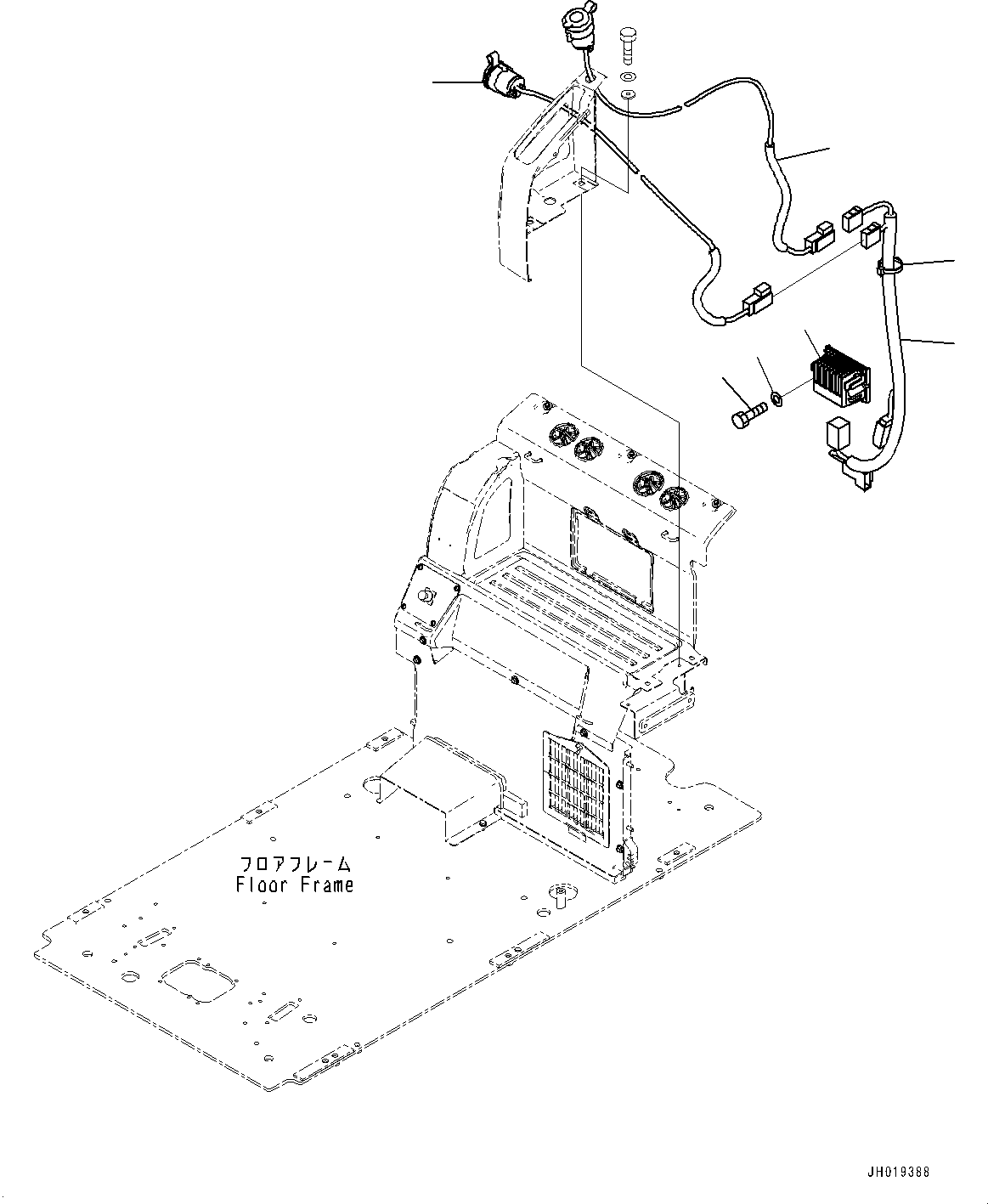 Komatsu parts book diagram for PC170LC-11 S/N 35001-UP: CAB, CONTROLLER AND MONITOR (#35001-)