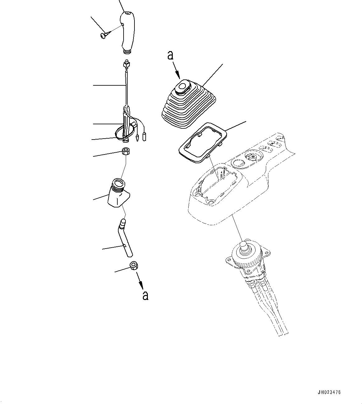 Komatsu parts book diagram for PC170LC-11 S/N 35001-UP: CAB, FLOOR, ARMREST, R.H. (#35001-)