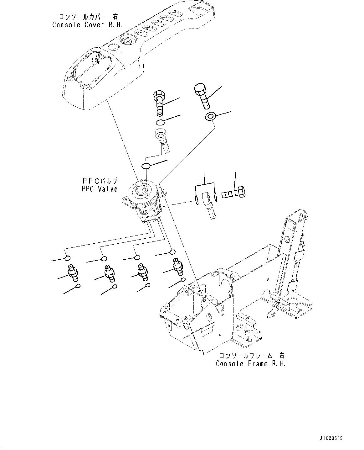 Komatsu parts book diagram for PC170LC-11 S/N 35001-UP: CAB, FLOOR, AIR CONDITIONER (2/3) (#35001-)