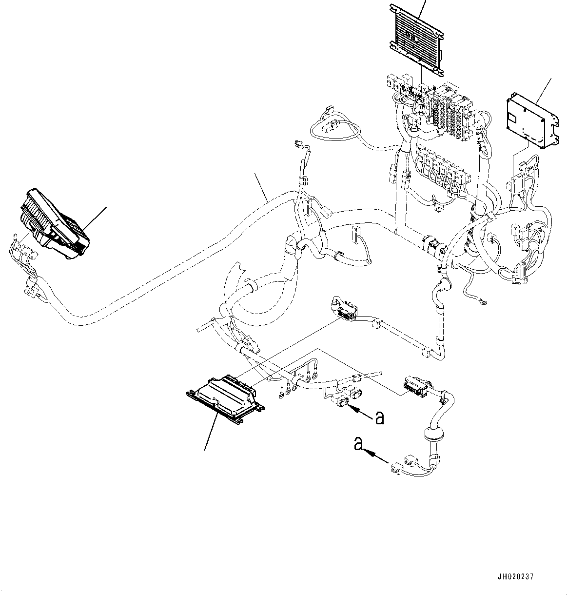 Komatsu parts book diagram for PC170LC-11 S/N 35001-UP: CAB, CONTROLLER AND MONITOR (#35001-)