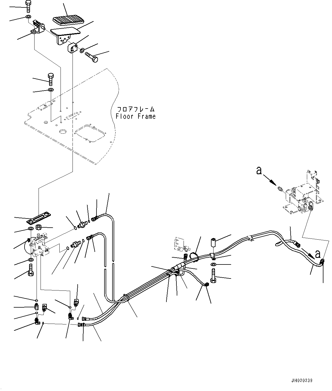 Komatsu parts book diagram for PC170LC-11 S/N 35001-UP: CAB, FLOOR, BASE (#35001-)