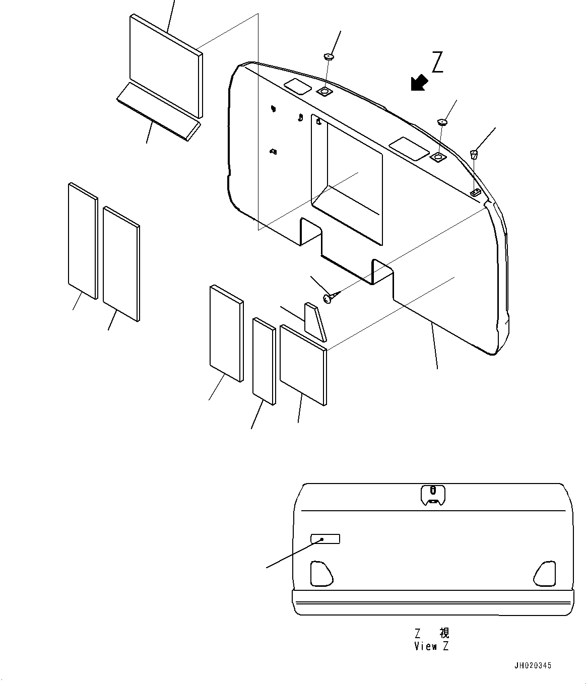 Komatsu parts book diagram for PC170LC-11 S/N 35001-UP: COUNTERWEIGHT (#35001-)