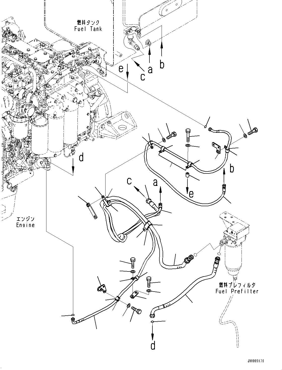 Dump Trucks Komatsu / HD325-8 S/N 50001-UP(0001112C) / Engine Related Parts, Fuel Piping (#50001-)(B004003 : B0000-005003)