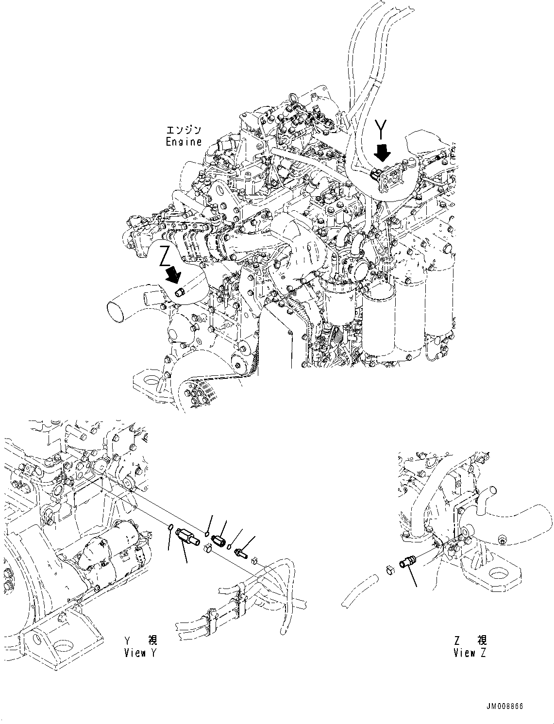 Dump Trucks Komatsu / HD325-8 S/N 50001-UP(0001112C) / Engine Related Parts, Heater Piping Joint (#50001-)(B002004 : B0000-004004)