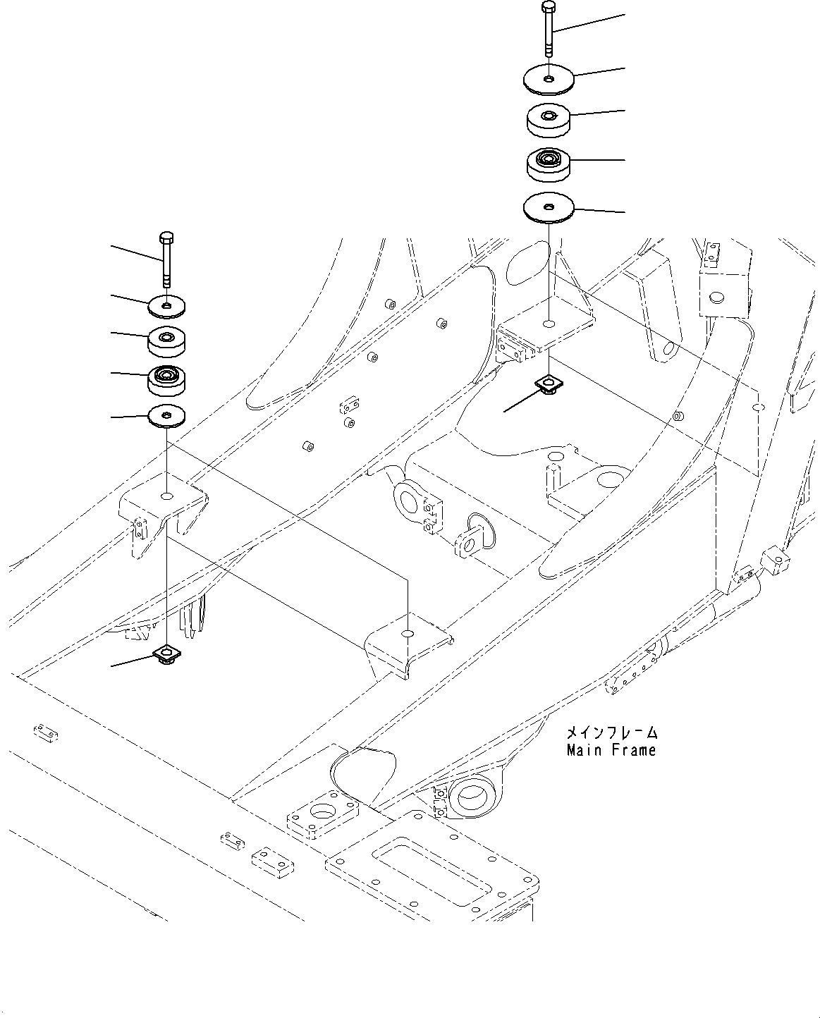 Dump Trucks Komatsu / HD325-8 S/N 50001-UP(0001112C) / Engine Mounting, (1/2) (#50001-)(B009001 : B0100-003001)
