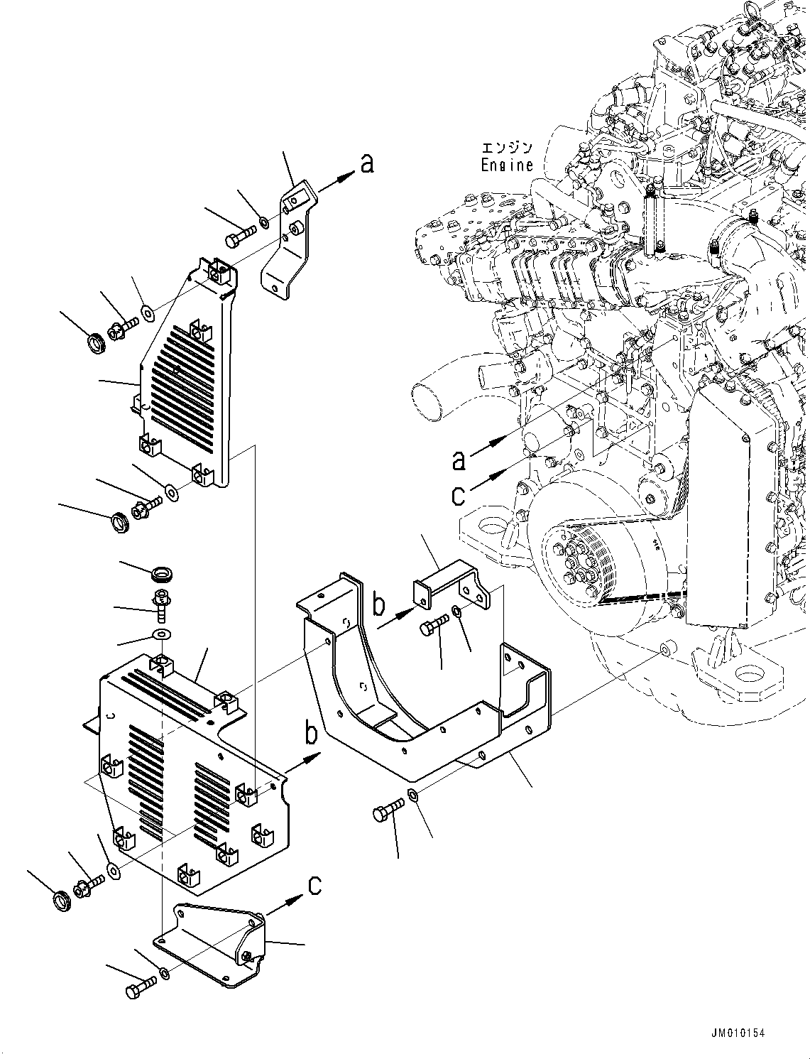 Dump Trucks Komatsu / HD325-8 S/N 50001-UP(0001112C) / Engine Mounting, (2/2) (EU Safety Regulation) (#50001-)(B009002 : B0100-003002)