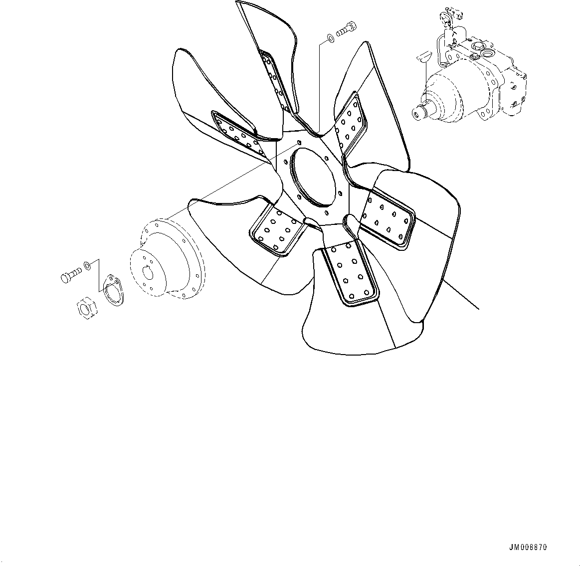 Dump Trucks Komatsu / HD325-8 S/N 50001-UP(0001112C) / Radiator Group, Fan (#50001-)(C001003 : C0110-001003)