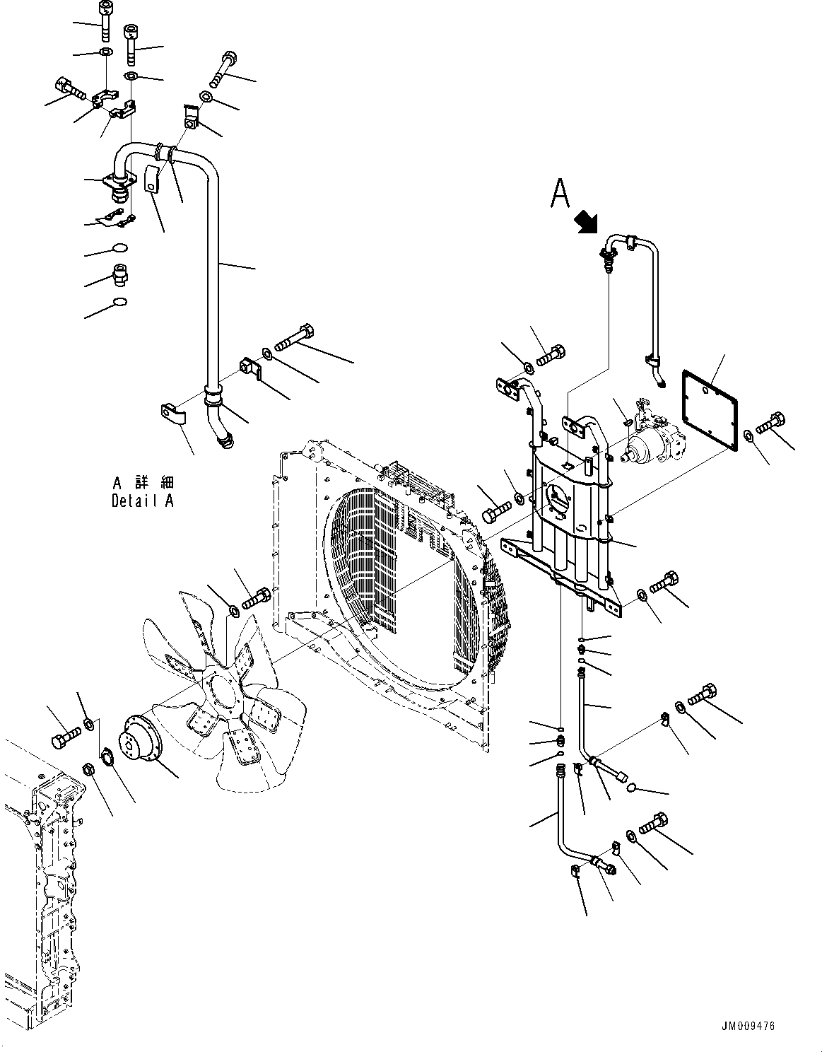 Dump Trucks Komatsu / HD325-8 S/N 50001-UP(0001112C) / Radiator Group, Fan Motor Mounting Bracket (#50001-)(C001007 : C0110-001007)