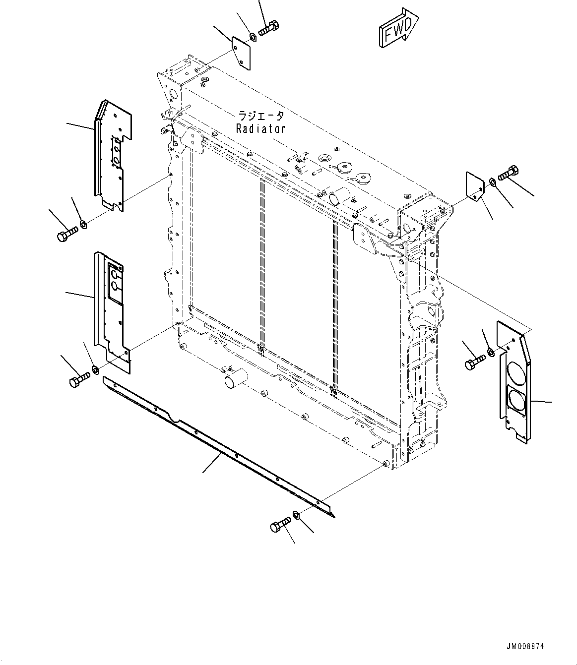 Dump Trucks Komatsu / HD325-8 S/N 50001-UP(0001112C) / Radiator Group, Baffle (#50001-)(C001009 : C0110-001009)