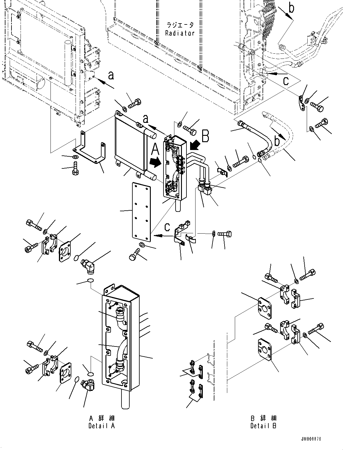 Dump Trucks Komatsu / HD325-8 S/N 50001-UP(0001112C) / Radiator Group, Steering Oil Cooler (#50001-)(C001010 : C0110-001010)
