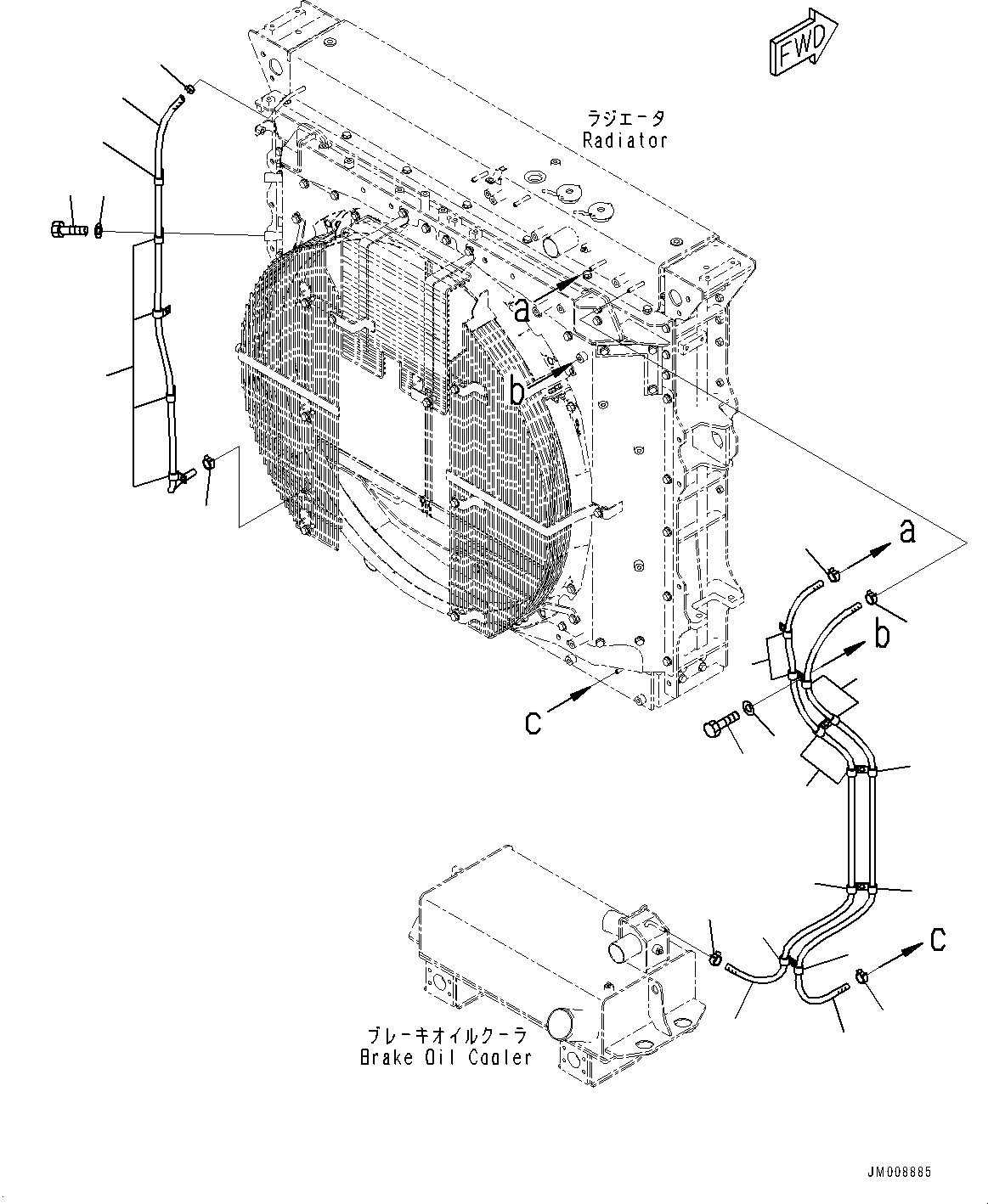 Dump Trucks Komatsu / HD325-8 S/N 50001-UP(0001112C) / Radiator Group, Hose (#50001-)(C001015 : C0110-001015)
